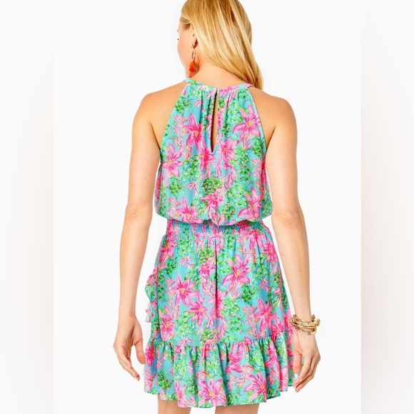 Lilly Pulitzer - Pamelyz Lileeze Dress - Surf Blue So Shellegant - Size: 2 - Picture 3 of 6